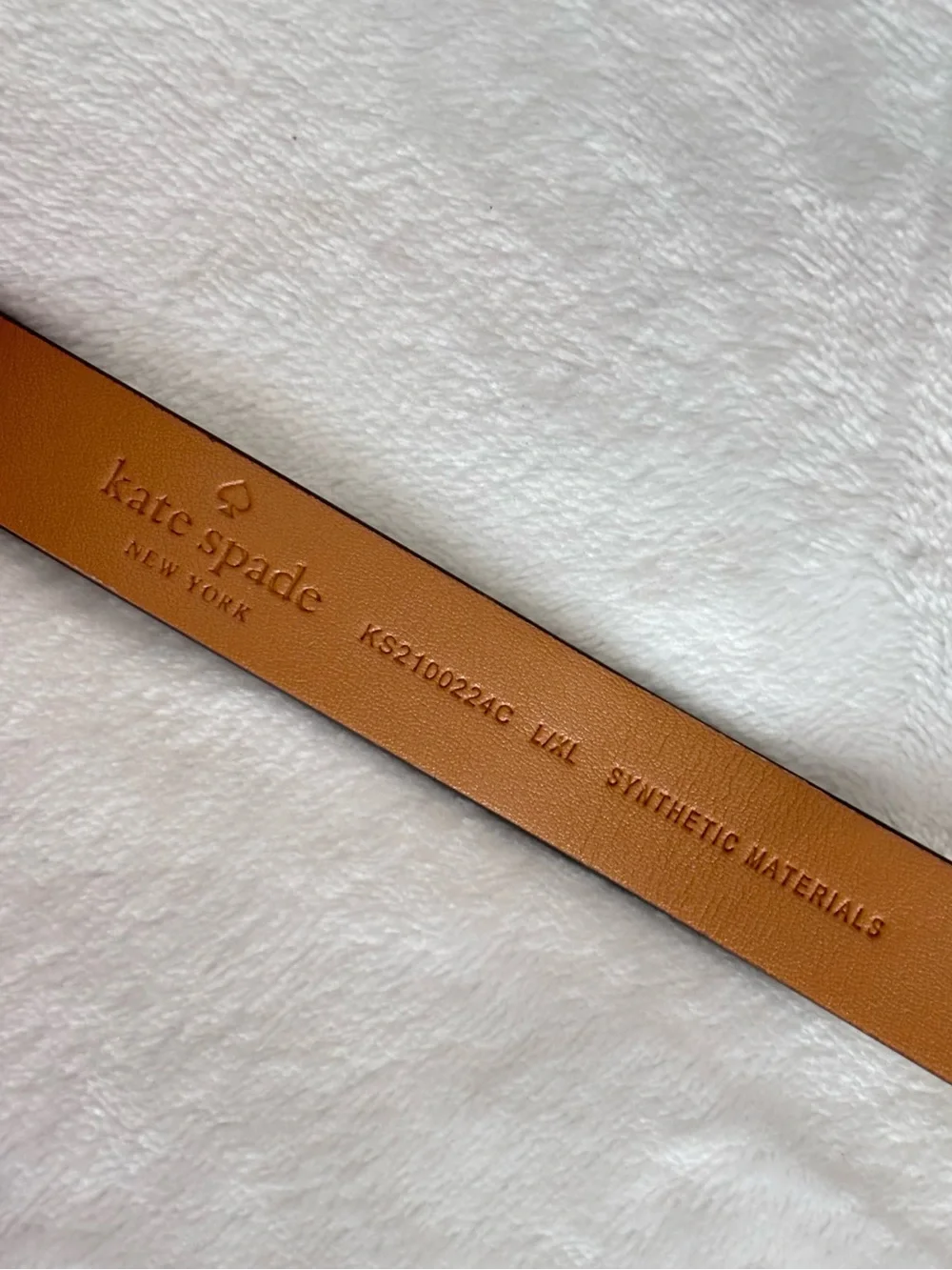 KATE SPADE NY Vegan Leather Bow Belt With Spade--NWT--L/XL